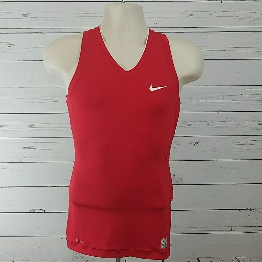 Nike Womens Pro Compression Shirt Red Small Nwt